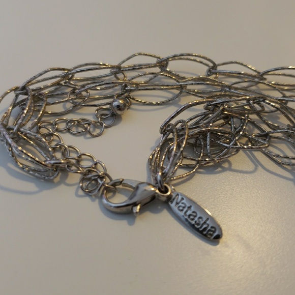 Natasha Long Silver Double-strand Necklace EUC - Picture 4 of 5